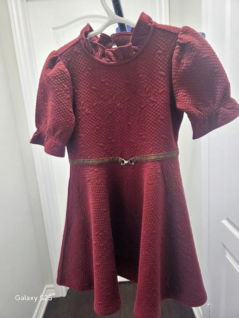 Janie and Jack Quilted Formal Dress in Red Like New